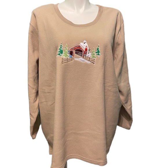 Fleece Embroidered Top* - Picture 2 of 4